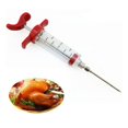 thumbnail image 1 of Meat Injector, Plastic Marinade Turkey Injector Syringe with Screw-on Meat Needle for Smoker BBQ Grill,Red, 1 of 6