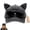 Black, variant on Y2K Cat Ear Trucker Hat with Detachable Sunglasses Vintage Washed Baseball Cap Pilot Style UV Protection Snapback
