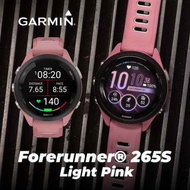Garmin Forerunner 265 GPS Running Smartwatch - 1.3" AMOLED Display, Music, Black