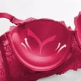 thumbnail image 4 of ATOYSOY Womens Bras Comfortable Lace Bra Solid Color Soft Breathable Underwear Fashion Everyday Bras (Wine,90BC), 4 of 5