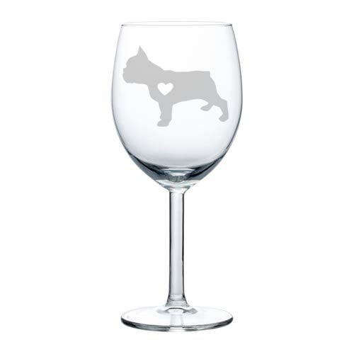 French Bulldog Stemless Wine Glass Large 17 oz Glasses Cute Gifts for Dog Lovers with a Frenchie 