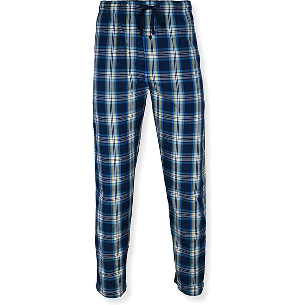 Hanes Men's Cotton Woven Pajama Pant, Navy, Small