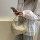 thumbnail image 4 of Bolso de hombro a rayas | Bolso de poliéster tejido a mano, ligero y duradero, elegante y a la moda, ideal para uso diario, para mujer, para desplazamientos urbanos, bandolera, bolso de, 4 of 8