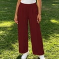 thumbnail image 5 of Zulora Women's Fall High Waist Wide Leg Lounge Pants Soft Knit Flowy Trousers with Deep Pockets, 5 of 10