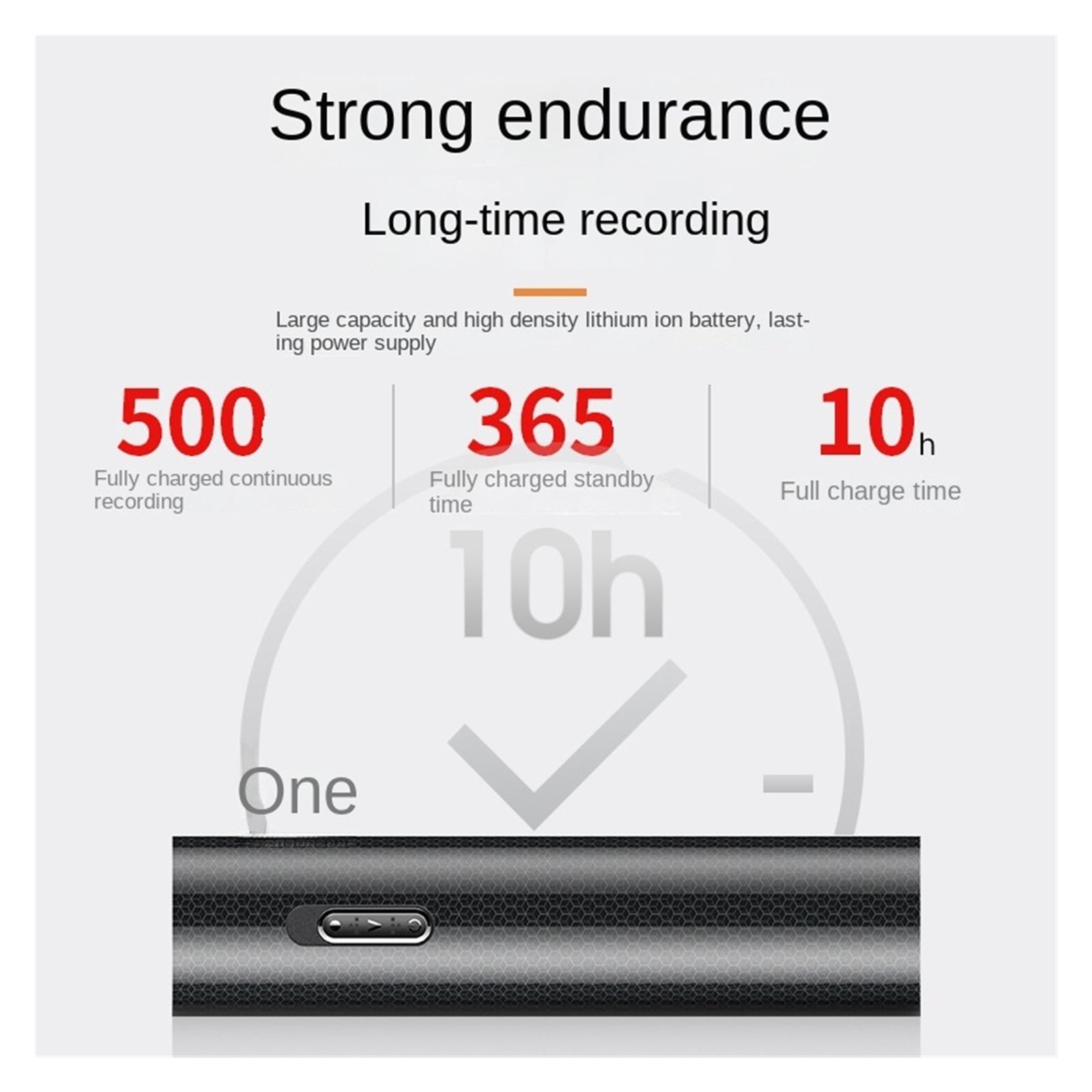Activated Recorder Long Standby Noise Reduce Voice Controlled Record Power Bank Dictaphone ,Excellent Sound Quality