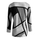 thumbnail image 5 of Top de manga larga estampado con cuello en V suelto de moda para mujer Pompotops  gfhjh11784, 5 of 5