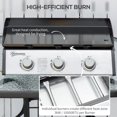thumbnail image 4 of Outsunny 3 Burner Liquefied Gas Grill, Portable BBQ Grill, Silver, 4 of 10