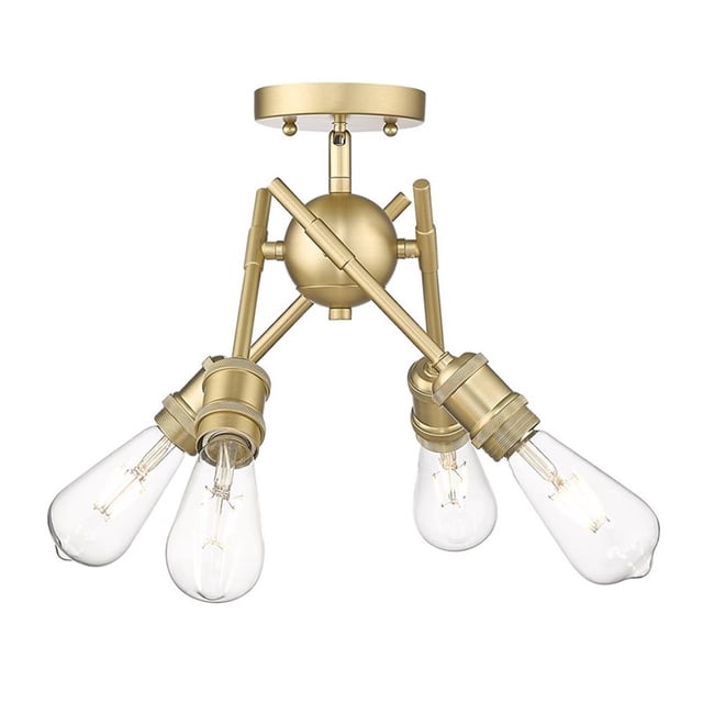 Axel Semi-Encastré à 4 Lumières en Bronze Champagne Brossé