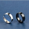 thumbnail image 3 of Charm Jewelry Ring for Men Women Stainless Steel Black Rings Wedding Engagement Band Quality Matte Male Jewelry, 3 of 5