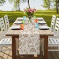 thumbnail image 4 of Khaki Fruit 120 Inch Table Runner, Country Retro Floral Botanical Plant Farmhouse Dresser Scarf Cotton & Linen Tablerunner for Dining/Kitchen Island/Holiday Party Décor 13" x 120", 4 of 9