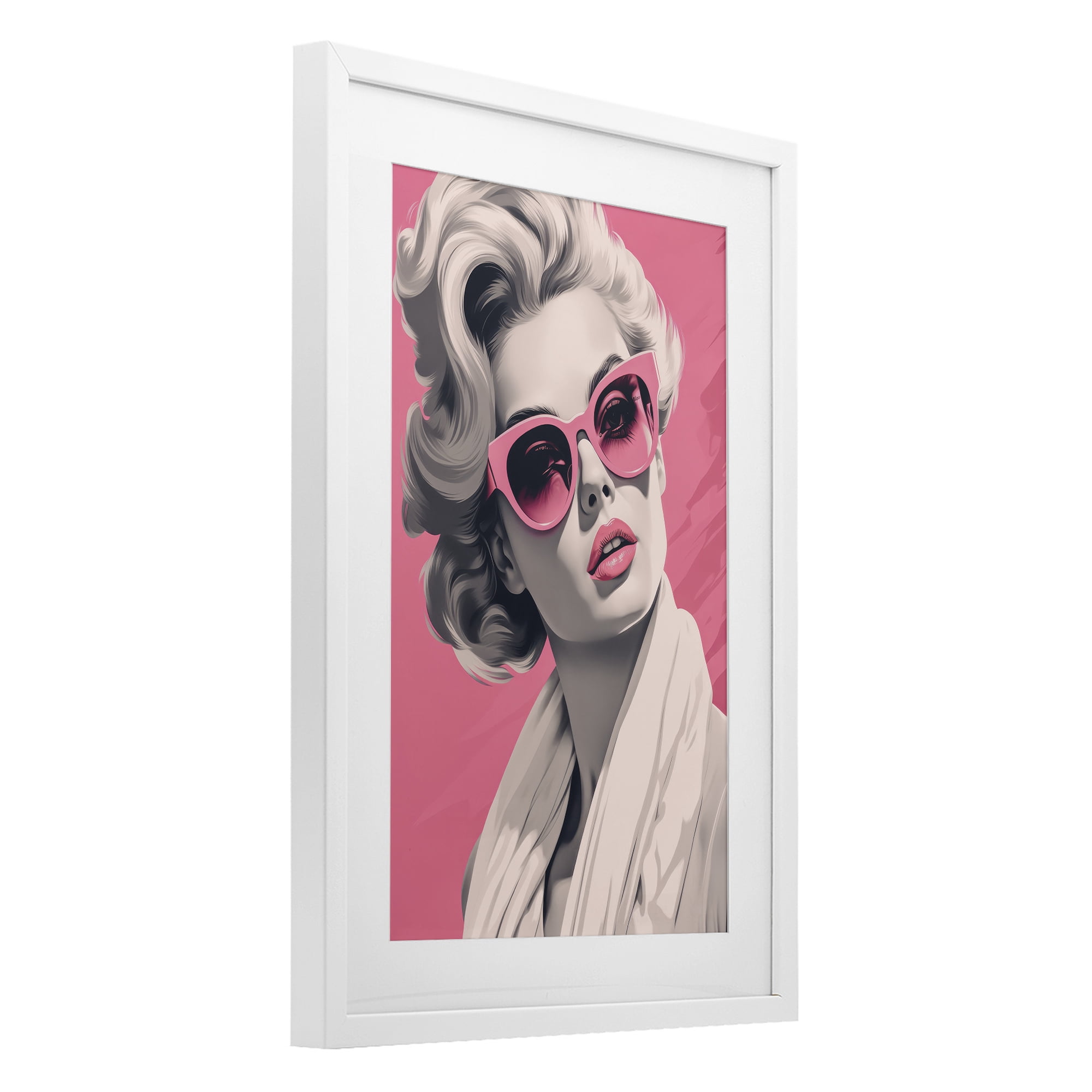 Stupell Industries Retro Chic Glamour White Framed Print Under Glass, design by Andrea Haase