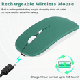 thumbnail image 3 of 2.4GHz & Bluetooth Rechargeable Mouse for Samsung Galaxy S20 Ultra Bluetooth Wireless Mouse for Laptop / PC / Mac / iPad pro / Computer / Tablet / Android Jade Green, 3 of 4