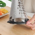 thumbnail image 3 of Conical Stainless Steel Grater Fruit Potato Vegetable Cutting Wooden Handle, 3 of 9