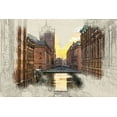 thumbnail image 2 of Bolokofsky, Ronald 14x11 White Modern Wood Framed Museum Art Print Titled - Hamburg II, 2 of 4
