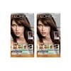 (2 Pack) L'Oreal Paris Feria Multi-Faceted Shimmering Color, 45 French Roast Deep Bronzed Brown