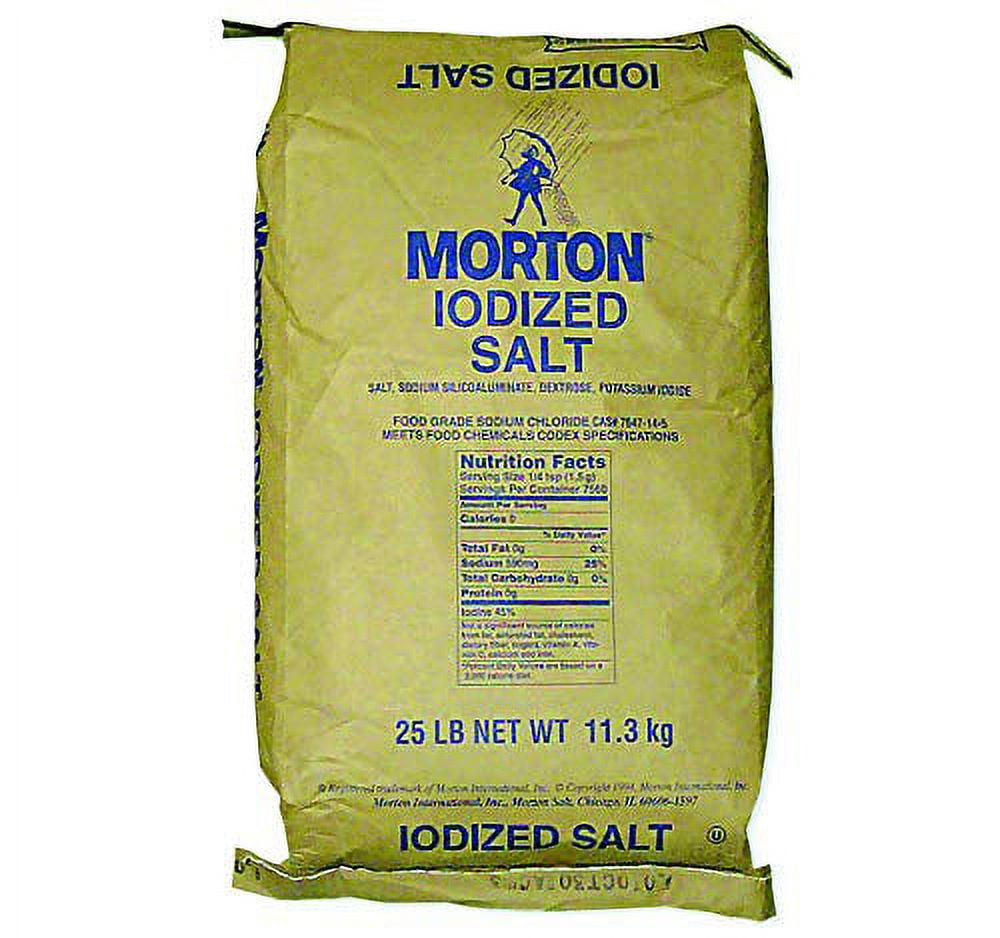 Morton Iodized Table Salt Bulk 25 lb.(11.3 kg) Bag
