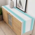 thumbnail image 6 of Teal Green Striped Table Runner Farmhouse Simple Line Vertical Stripes Tablerunners 13 x 70 Inch, Table Decorations Tabletop Scarf for Summer Gathering Holiday Farmhouse Kitchen Dining Decor, 6 of 8