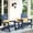 Dark Blue, variant on ATR ART to REAL Patio 3 Pcs Foldable Adirondack Set,2 Adirondack Plastic Chairs with Cup Holder andTable, Dark Grey