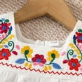 thumbnail image 4 of YHAJDS Baby Girls Sleeveless Dress Floral Embroidery拼接 Casual Sundress Summer, 4 of 5