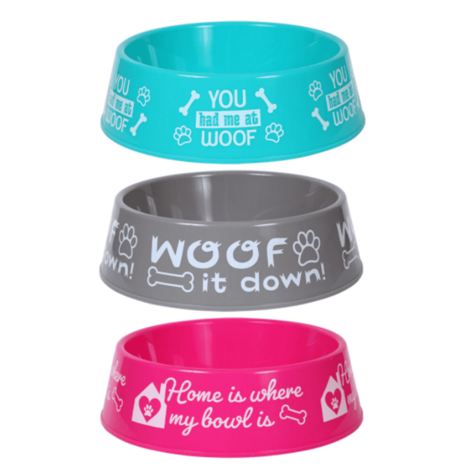 Dog bowls Large Plastic Dog Bowl Puppy bowls 4 pack Color may