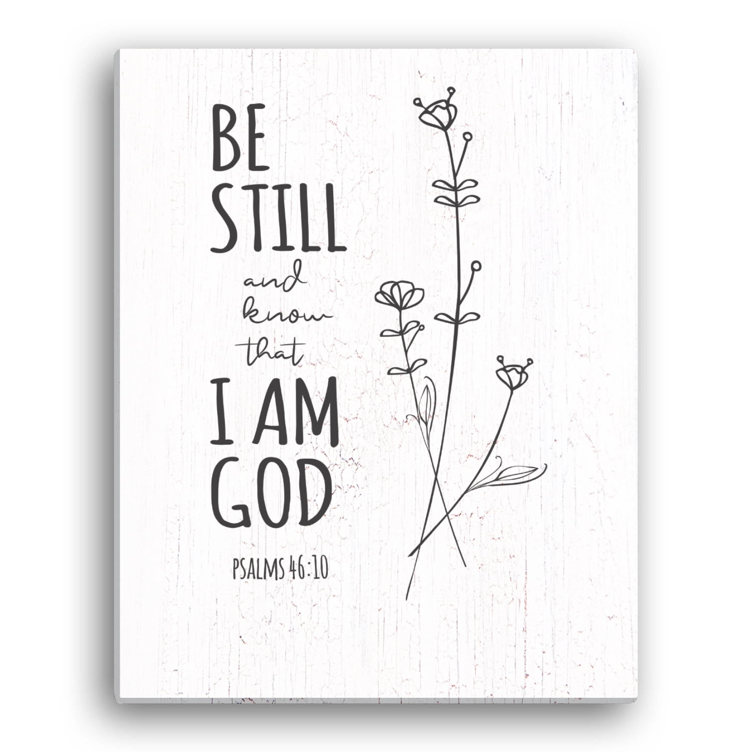 Personalized Planet Be Still and Know That I Am God PSALMS 46:10 Spiritual Canvas Wall Art Print on Wood Frame with Custom Name - Ready to Hang in Kitchen Office Family or Living Room, 11x14