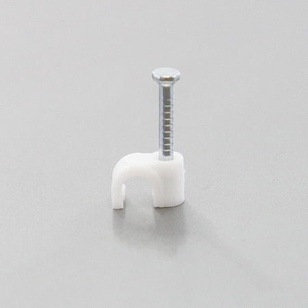 5000 Round 3/16 Inches (5 mm) Cable Wire Clips Cable Management Cord Tie Holder Coaxial Nail in Clamps Tacks