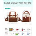thumbnail image 2 of Sac à Lunch pour Femmes, Boîte à Lunch Isolée Spacieuse pour 2 Repas, Grands Sacs Fourre-Tout pour Adultes avec Poches pour Couverts et Sangle Réglable, Sac Isotherme Étanche et Durable pour Infirmière pour Travail École Pique-Nique Voyage Plage, 2 of 4