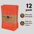 thumbnail image 2 of Native Fab Table Dinner Napkin Set of 12, Soft Cotton Reusable Fabric Cloth Napkins, 17x17 inches - Orange, 2 of 6