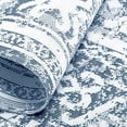 thumbnail image 5 of Nicole Miller New York Patio Sofia Ivy Transitional Distressed Indoor/Outdoor Area Rug, Navy Blue/Ivory, 7'9"x10'2", 5 of 7