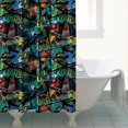 thumbnail image 4 of Colorful Soccer Elements Pattern Shower Curtain 72"x72" ,Bathroom Decorative Shower Curtains Set with 12 Hooks,Modern Waterproof Washable Shower Curtain, 4 of 6