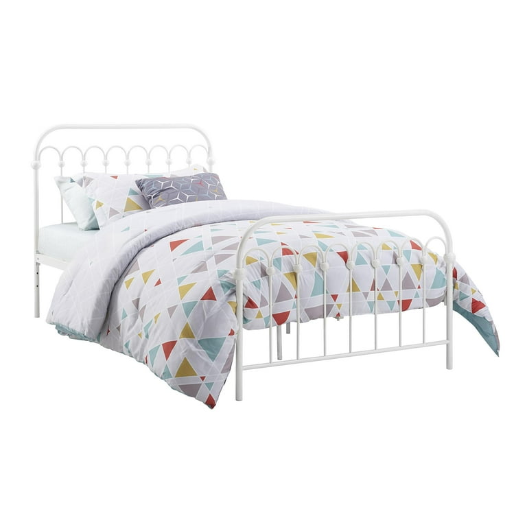 Novogratz Bright Pop Twin Metal Bed, Off White - Walmart.com