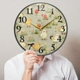 thumbnail image 5 of Chicken and Flowers Wall Clocks Battery Operated 9.5 Inch Round Clock Acrylic Silent Non-Ticking Bedroom Living Room Decorative Clocks, 5 of 10