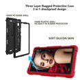 thumbnail image 3 of SOATUTO Case for Moxee 8" Tablet 2 Case For Moxee 8 inch 2022 Model (MT-T8B22) Tablet Shockproof Rugged Hybrid Kids Friendly Cover Built-in Kickstand Shoulder Strap Protective Case - Red+Black, 3 of 8