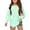 Mint Green, variant on YWOAGH Girls Long Sleeve Casual Loose Fit Round Neck Hollow Out Blouse T Shirt Breathable Tops Green 10-12 years