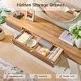 thumbnail image 3 of OKD 60" Wood Console Table, Farmhouse 2-Tier Sofa Table Entryway Table with Drawer & Heavy Duty Base for Entrance, Hallway, Living Room - Antique White, 3 of 7