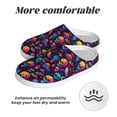 thumbnail image 6 of Goofa colorful Skull Retro Print Womens Mens Cotton Lightweight House Slippers , Washable Home Slippers,Indoor Comfy Bedroom Cozy Slippers-37/38, 6 of 7