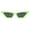 Green, variant on Bright Neon Colorful Sunglasses Geometric Trapezoid Shape UV 400 Pink