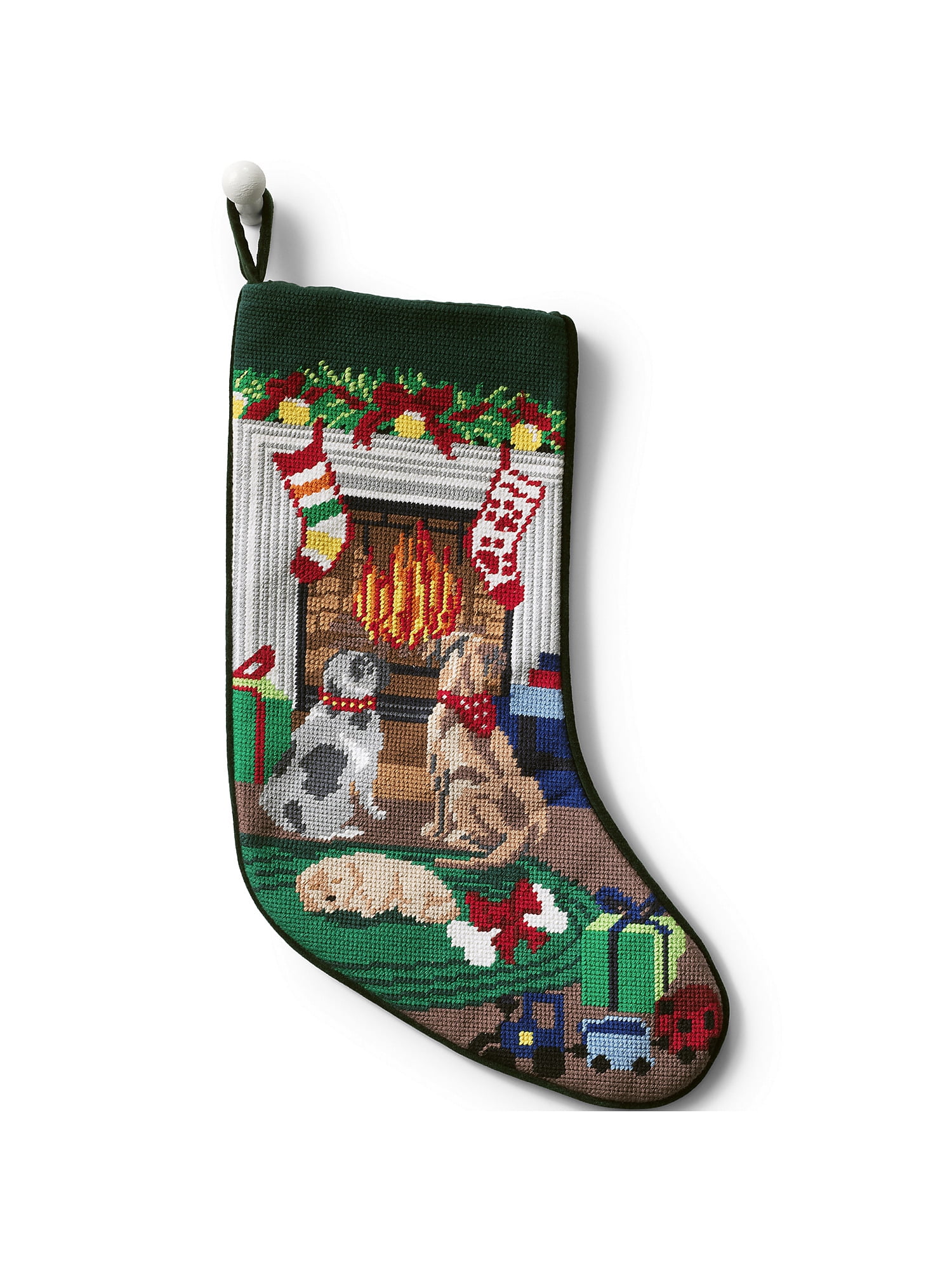 Lands' End Needlepoint Personalized Christmas Stocking