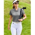 thumbnail image 6 of Pinspark Polo Shirts for Women Moisture Wicking Golf Shirt Half Zip Pullover Curved Hem Athletic Tennis Tops, 6 of 6