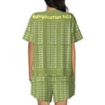 thumbnail image 6 of Haiem Multiplication Table1 Pattern Pajama Set for Women 2 Piece Lounge Set Short Sleeve Tops and Shorts Soft Sleepwear-3X-Large, 6 of 7