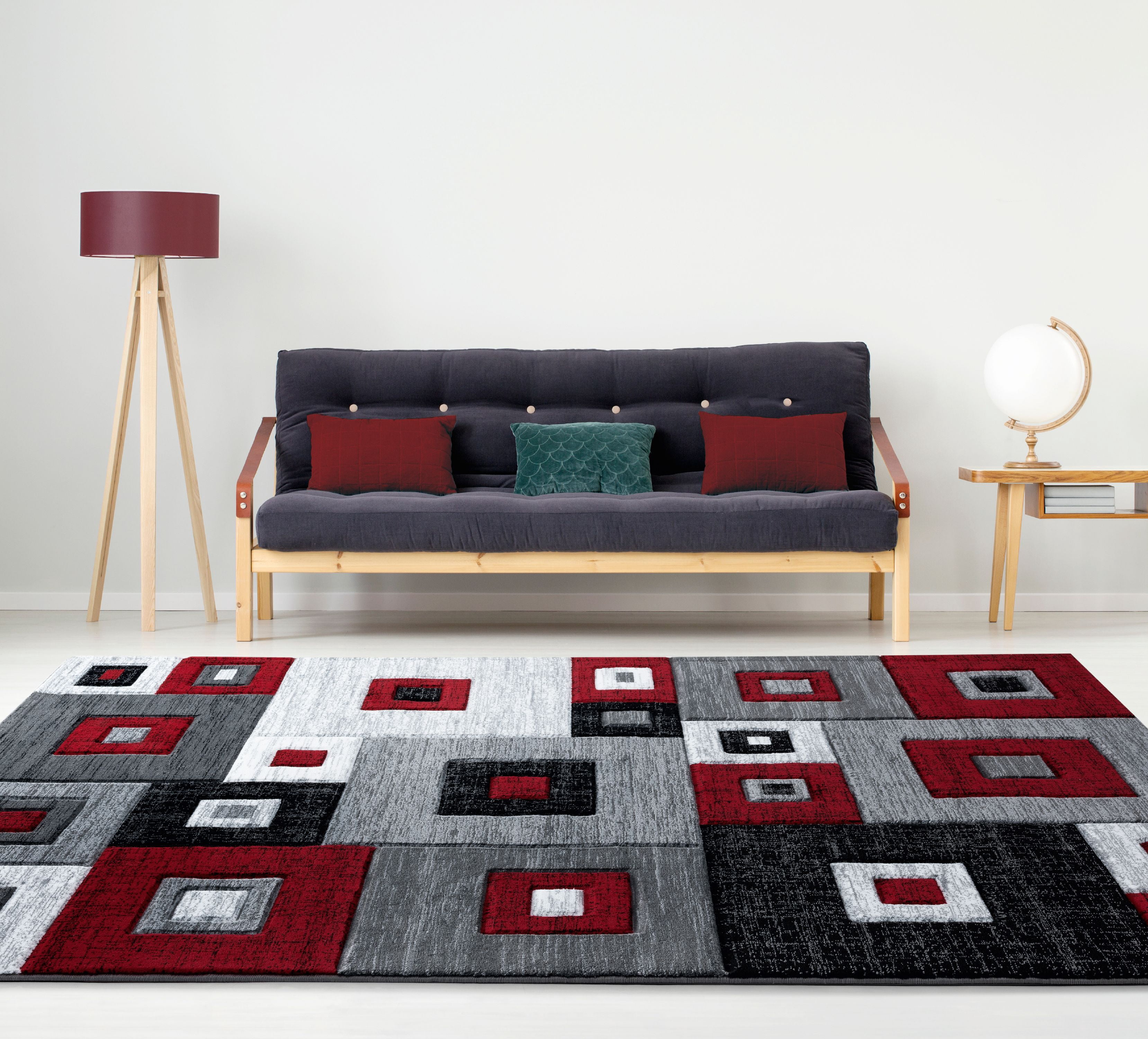 United Weavers Drachma Benson Modern Geometric Accent Rug, Red, 1'10" x 2'8"