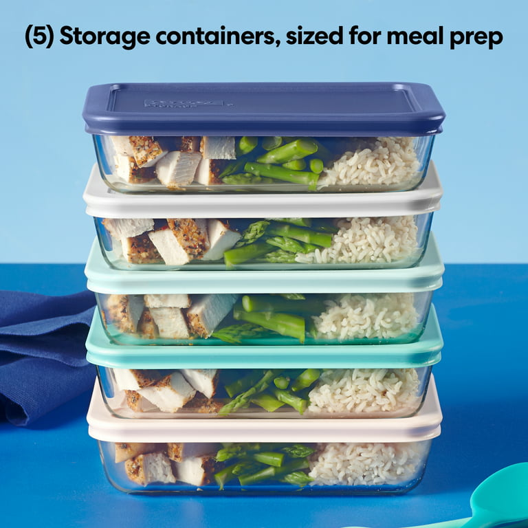 10 Packs 30 oz Glass Meal Prep Containers - Green