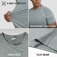 thumbnail image 6 of YUSHOW 3 Pack Men's Workout Shirts Mesh Athletic Quick Dry Active Tops, Size L, 6 of 8