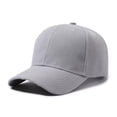 thumbnail image 2 of Plain Baseball Cap Adjustable Running and Outdoor Unisex Hat Light Gray One Size, 2 of 7