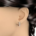 thumbnail image 3 of 2 Carat (ctw) 14K Rose Gold Round White Diamond Ladies Huggies Hoop Earrings (I1-I2 Clarity), 3 of 4