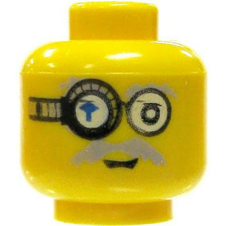 LEGO Gray Moustache & Cyber Monocle Calm / Scared Loose Head