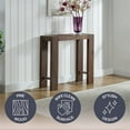 thumbnail image 3 of Alaterre Furniture Classic Solid Wood Console Table - 36in Modern Farmhouse Entryway Table, Brown, 3 of 6