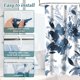 thumbnail image 3 of Cortina de ducha floral de acuarela Dznils 72 x 72 azul, 3 of 11