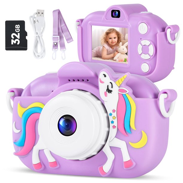 Cámara digital MAVOKIS para niños de 3 a 8 años, 48 MP, 32 GB, con tarjeta SD