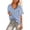 Blue, variant on Women Oversized T Shirt Striped Short Sleeve Deep V Neck Tee Shirt Casual Loose Drop Shoulder Summer Going Out Top Womens Essentials Fashion Clothing